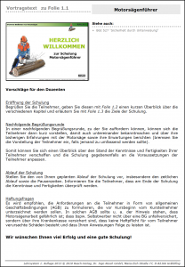 Lehrsystem: Sicheres Bedienen von Motorsägen